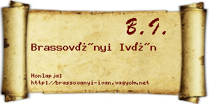 Brassoványi Iván névjegykártya